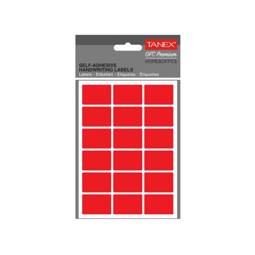 Picture of SELF-ADHESIVE LABELS RED 32X22MM 5 SHEETS